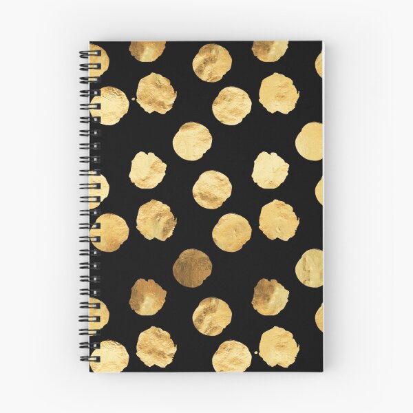 Item preview, Gold Dots Faux Foil on Black designed and sold by SilverSpiral.