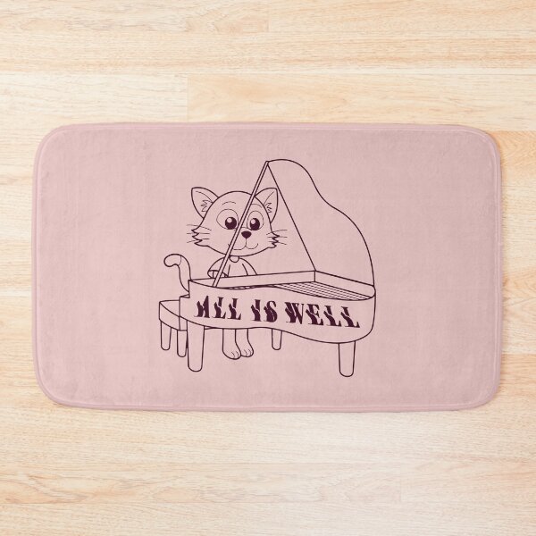 Item preview, ALL IS WELL Inspirational Piano Playing Cat designed and sold by OneChange.