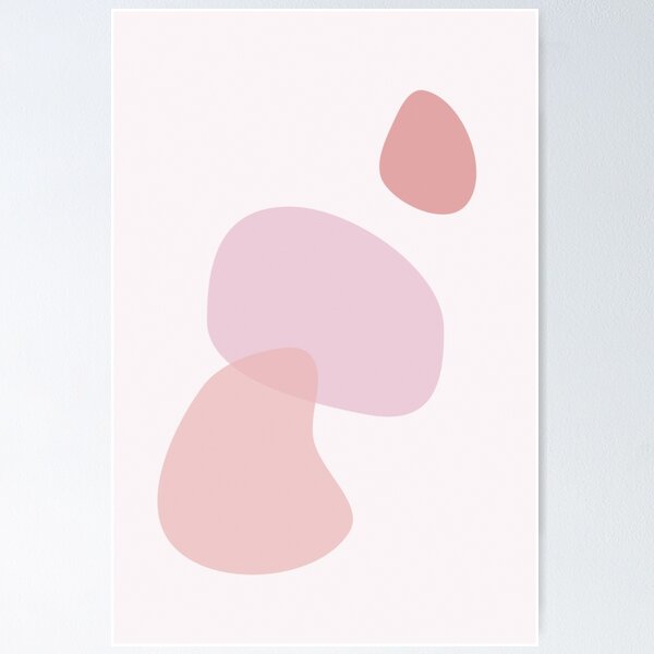 Item preview, Pink abstract shapes, mid century modern style. designed and sold by PandaAvenue.