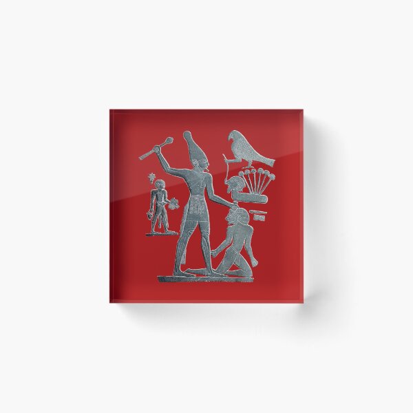 Item preview, Narmer pallet (Front. Smiting scene isolated.) (On red.) designed and sold by DotorEaon.