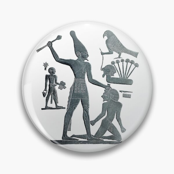 Item preview, Narmer pallet (Front. Smiting scene isolated.) (On white.) designed and sold by DotorEaon.