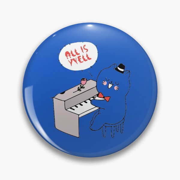 Item preview, ALL IS WELL Inspirational Piano Playing Cat With Hat designed and sold by OneChange.