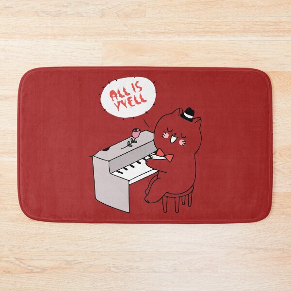 Item preview, ALL IS WELL Inspirational Piano Playing Cat With Hat designed and sold by OneChange.