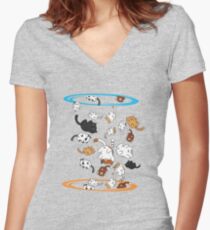 Neko Portals Women's Fitted V-Neck T-Shirt