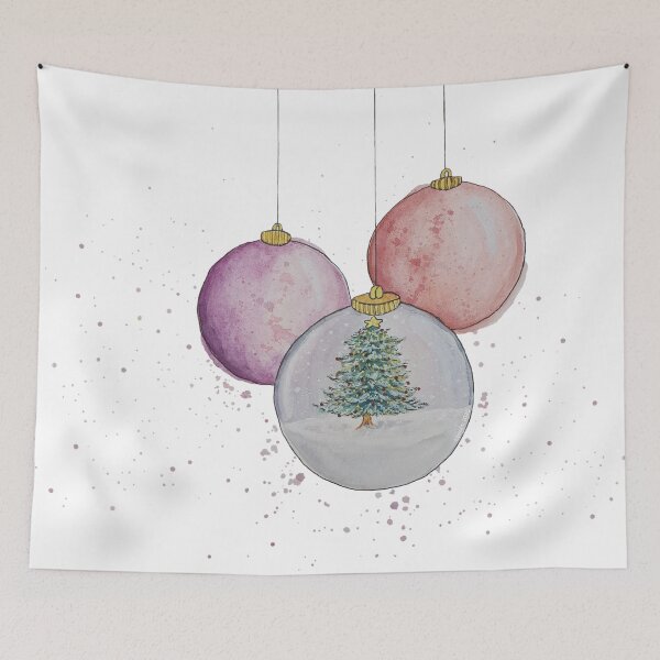 Item preview, Watercolor Christmas Snow Globe Bauble designed and sold by Jessfm.