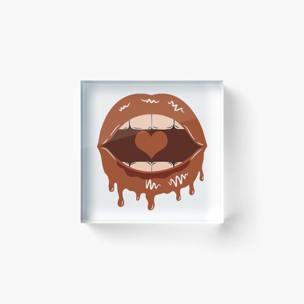 Item preview, Dripping Lips Brown Color designed and sold by MisPuHoney.