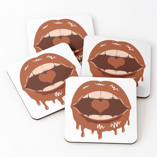 Item preview, Dripping Lips Brown Color designed and sold by MisPuHoney.