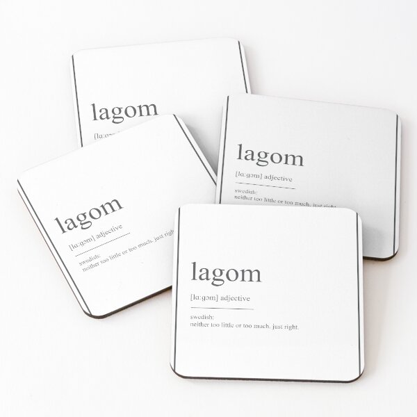 Item preview, Lagom 352 Watercolor Map Yoga Quote Definition Des designed and sold by vividpixelusa.