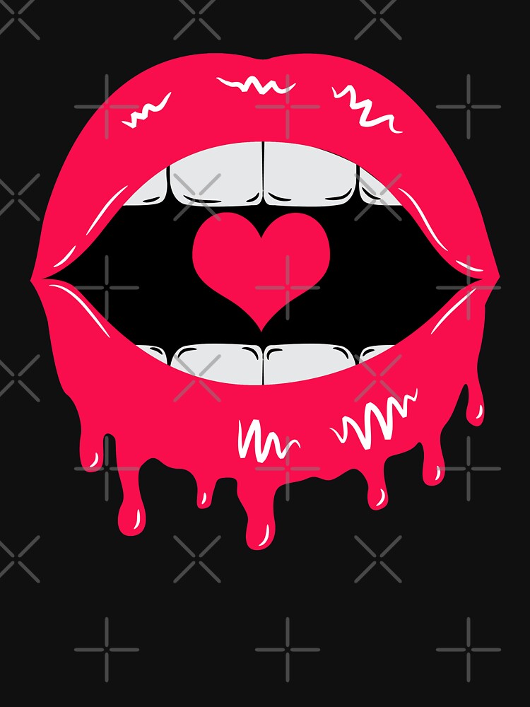 "Dripping Lips Pink Color" Tshirt for Sale by MisPuHoney Redbubble