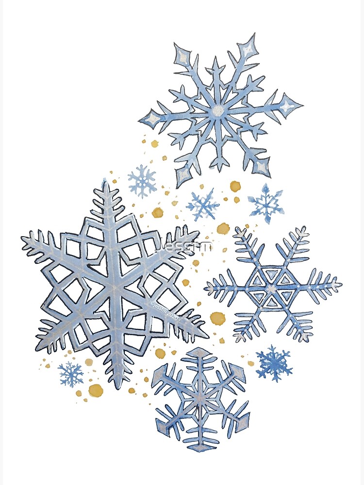 Watercolor Snowflake Clipart