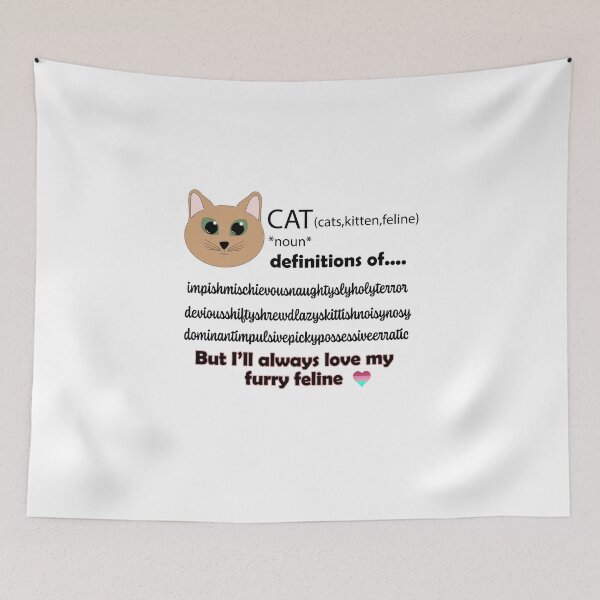 Item preview, Cat illustration of definitions of a feline designed and sold by With My Hands By K.