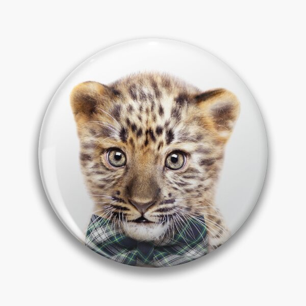 Item preview, Baby Leopard With Bow Tie, Baby Animals Art Print by Synplus designed and sold by synplus.