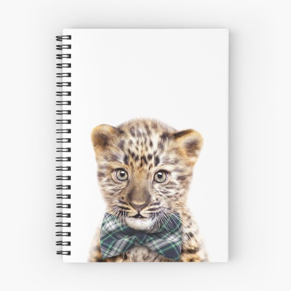 Item preview, Baby Leopard With Bow Tie, Baby Animals Art Print by Synplus designed and sold by synplus.