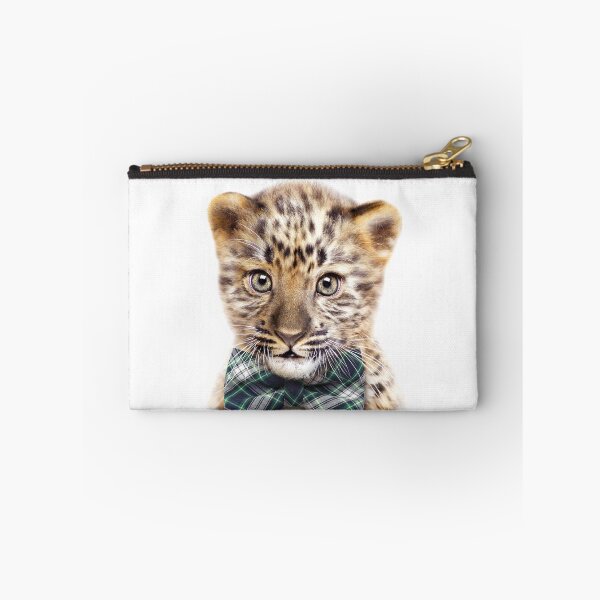 Item preview, Baby Leopard With Bow Tie, Baby Animals Art Print by Synplus designed and sold by synplus.