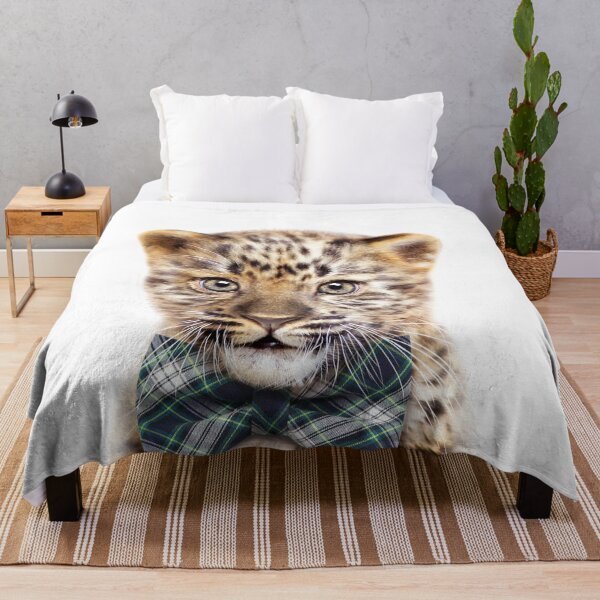 Item preview, Baby Leopard With Bow Tie, Baby Animals Art Print by Synplus designed and sold by synplus.
