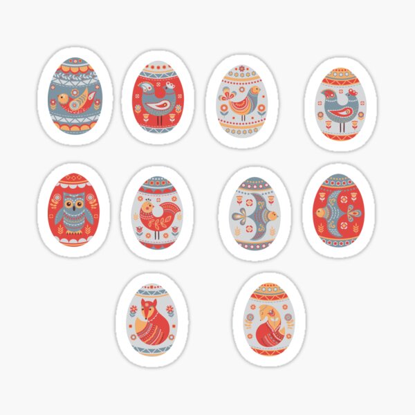 Item preview, Hand painted Pysanky. Pattern with painted eggs.  designed and sold by Skaska.