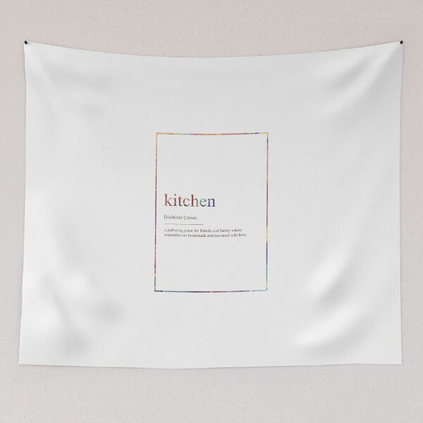 Item preview, KITCHEN 348 Watercolor Map Yoga Quote De designed and sold by vividpixelusa.
