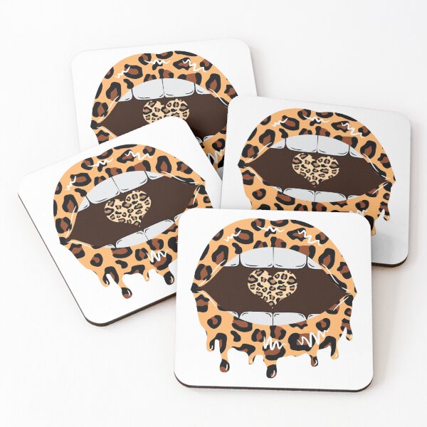Item preview, Dripping Lips Leopard Pattern designed and sold by MisPuHoney.