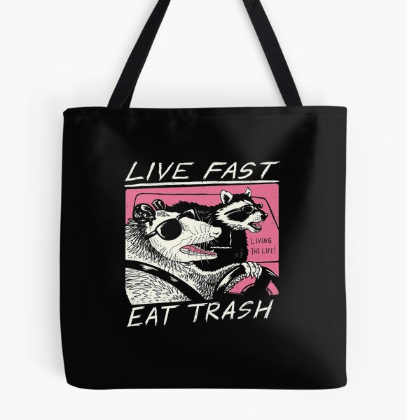 Racoon Tote Bag Trashy Side Tote Bag Gift for Animal Lover 