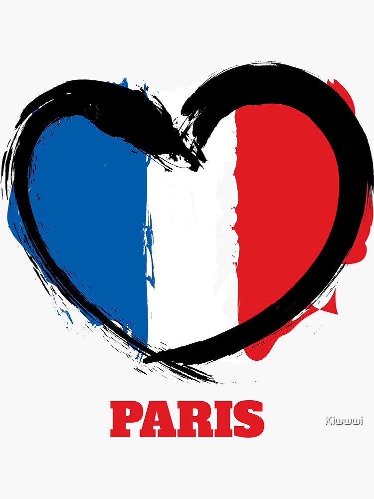 I Love France French Flag Heart' Sticker | Spreadshirt