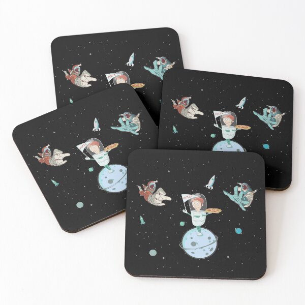 Item preview, Two Astronauts Reaching Pizza designed and sold by artado.