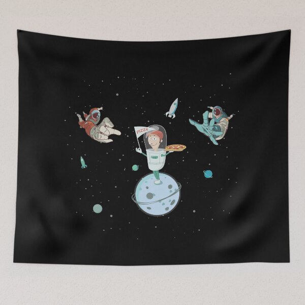 Item preview, Two Astronauts Reaching Pizza designed and sold by artado.