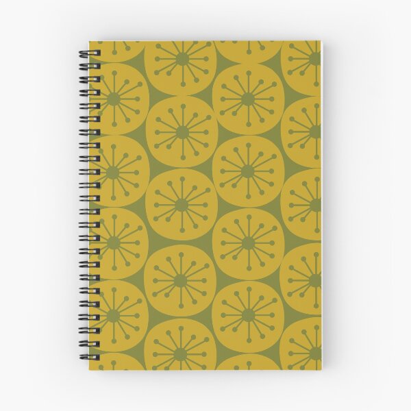 Item preview, Atomic Retro Dots - Midcentury Modern Pattern in Mid Mod Olive Green and Mustard designed and sold by kierkegaard.