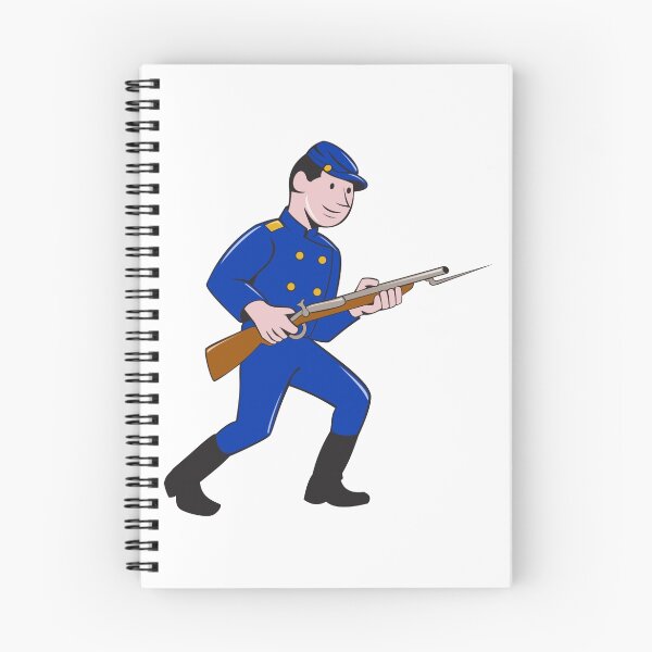 Item preview, Union Army Soldier Bayonet Rifle Cartoon designed and sold by patrimonio.