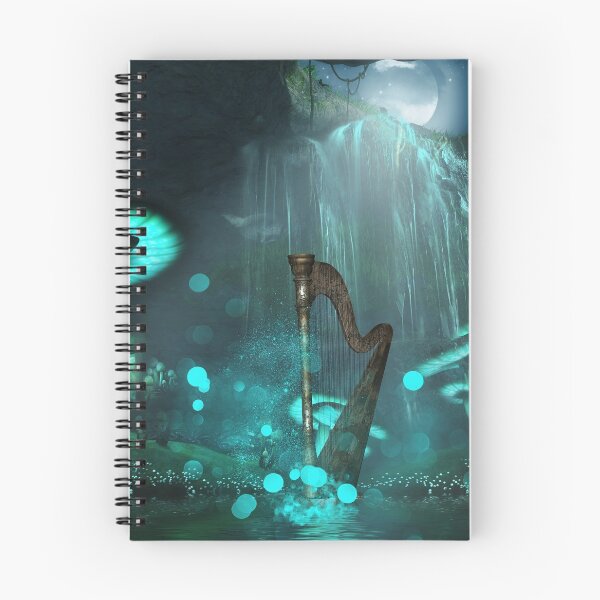 Item preview, Harp in a cave with awesome mushrooms designed and sold by nicky2342.