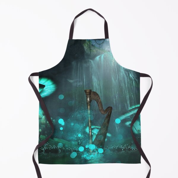 Item preview, Harp in a cave with awesome mushrooms designed and sold by nicky2342.