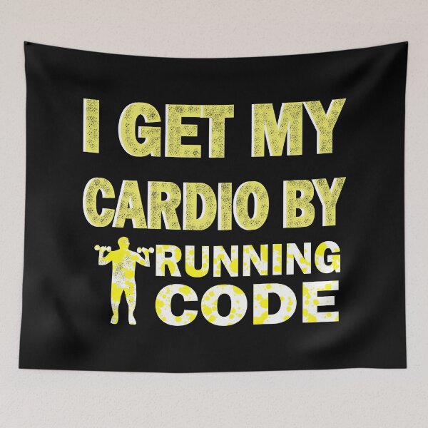 Item preview, I Get My Cardio By Running Code designed and sold by ilias13.