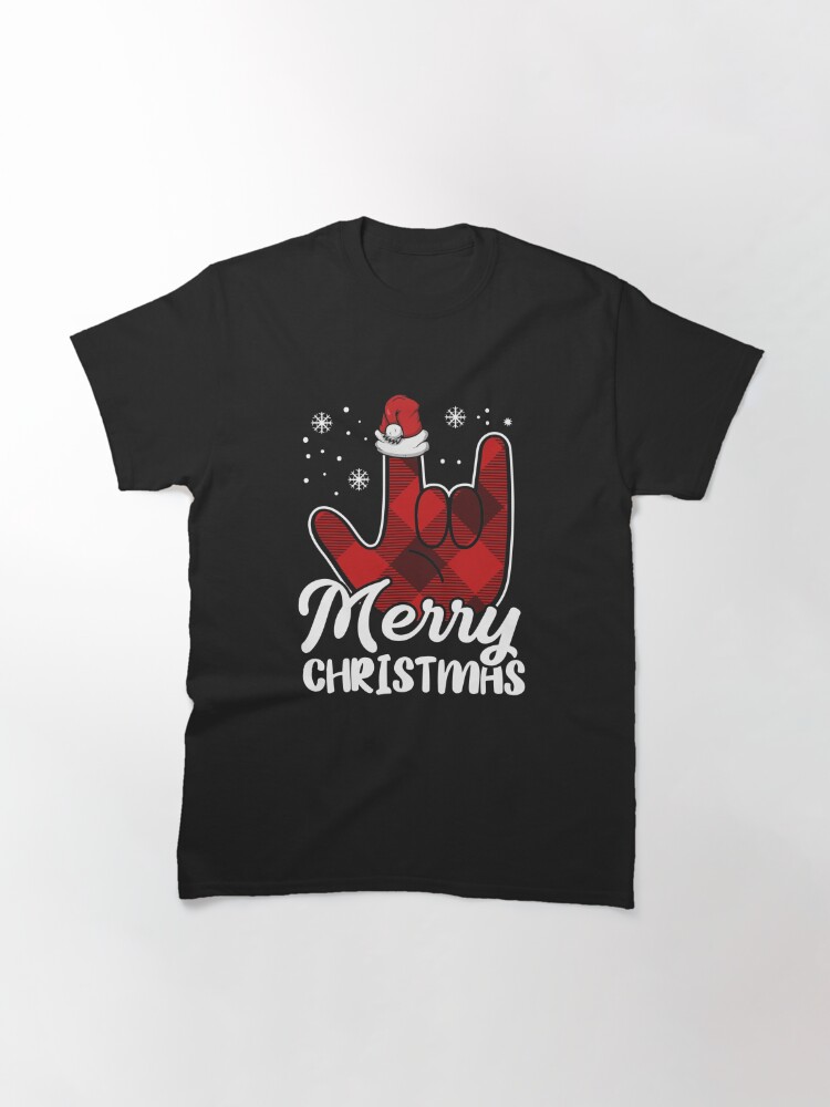 Discover Merry Christmas Sign Language - ASL Santa Classic T-Shirt