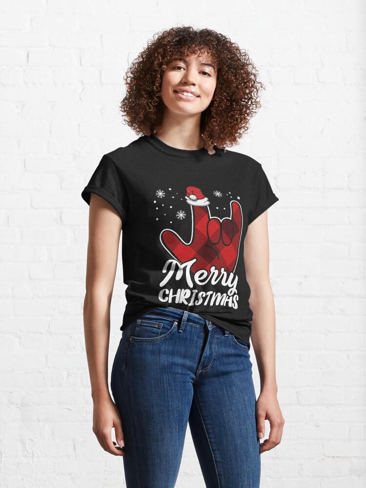 Disover Merry Christmas Sign Language - ASL Santa Classic T-Shirt