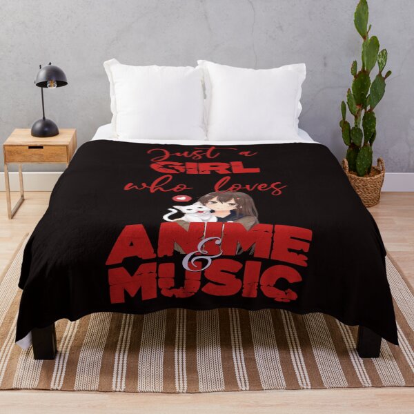 Artikelvorschau, Nur ein Mädchen, das Anime und Musik liebt - Cooles süßes Anime-Mädchen mit einem Katzen- & Textgeschenk entworfen und verkauft von leo121687.