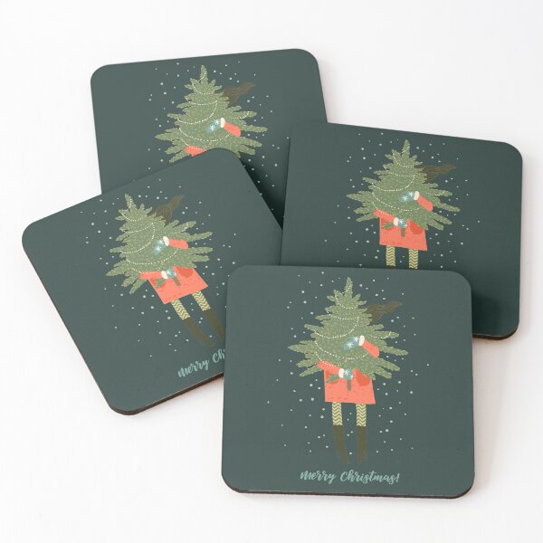 Item preview, Merry Christmas Girl Holding Tree designed and sold by Trio's Stuff.