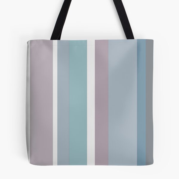 Item preview, Assymetric Vertical Stripes in Mettalic blue, pink, gray, teal and green.  designed and sold by squishyrainbow.