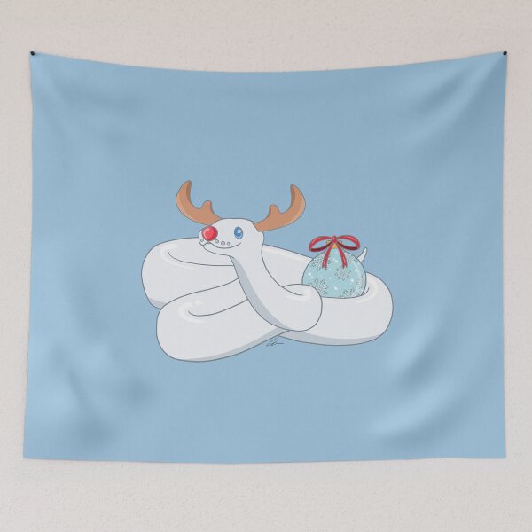 Item preview, Blue-Eyed Leucistic ball python, Christmas edition! II designed and sold by anacecilia.
