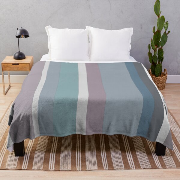 Item preview, Assymetric Vertical Stripes in Mettalic blue, pink, gray, teal and green.  designed and sold by squishyrainbow.
