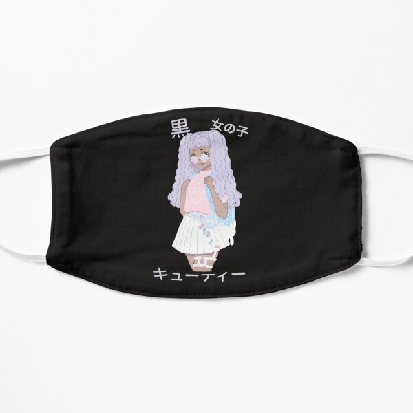 Black Girl Cutie Flat Mask