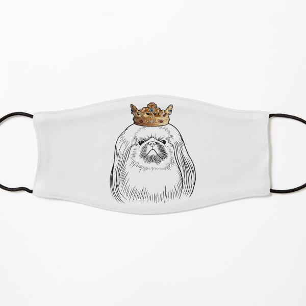 Pekingese Dog Wearing Crown Kids Mask