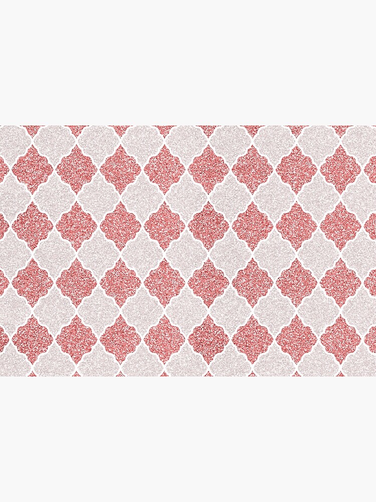 Girly Glitter Moroccan Quatrefoil Pattern by cadinera