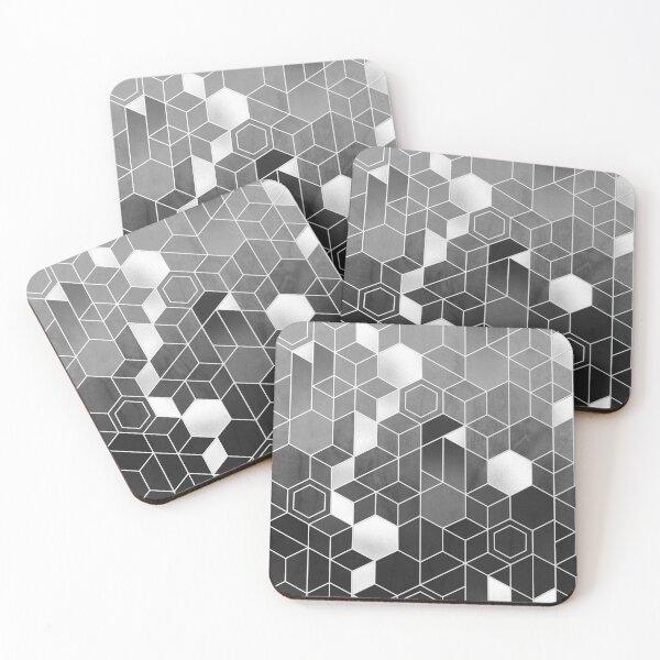 Item preview, Black and whtie Hexagons designed and sold by cadinera.