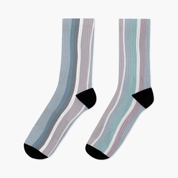 Item preview, Assymetric Vertical Stripes in Mettalic blue, pink, gray, teal and green. designed and sold by squishyrainbow.