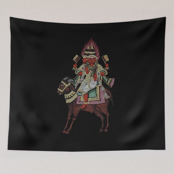 Item preview, Agni Hindu Deva  God of Fire Vintage Indian Hinduism  designed and sold by h44k0n.