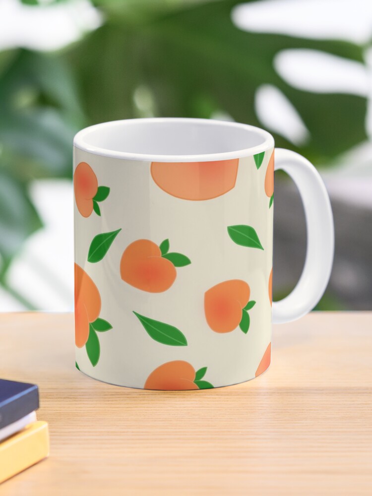 Peachy Coffee Mug, Peachy, Retro Mug, Vintage Coffee Cup, Peachy Cup, Gift  For Her, Gift For Her, Inspirational Mug, Trendy Coffee Mug, GREEN