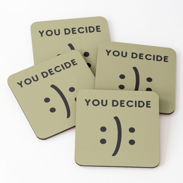 Item preview, You Decide Happy or Sad - Black Version designed and sold by ArtStore20.