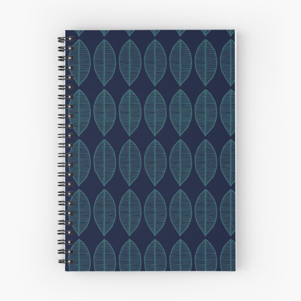 Item preview, Blue Scandi Leaf Pattern designed and sold by HintofNature.