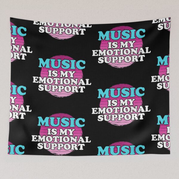 Item preview,  Music Is My Emotional Support Retro designed and sold by Chubuter.