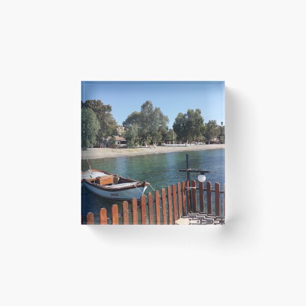 Item preview, Barco en una tranquila Foça, Turquía designed and sold by Ksaavet.