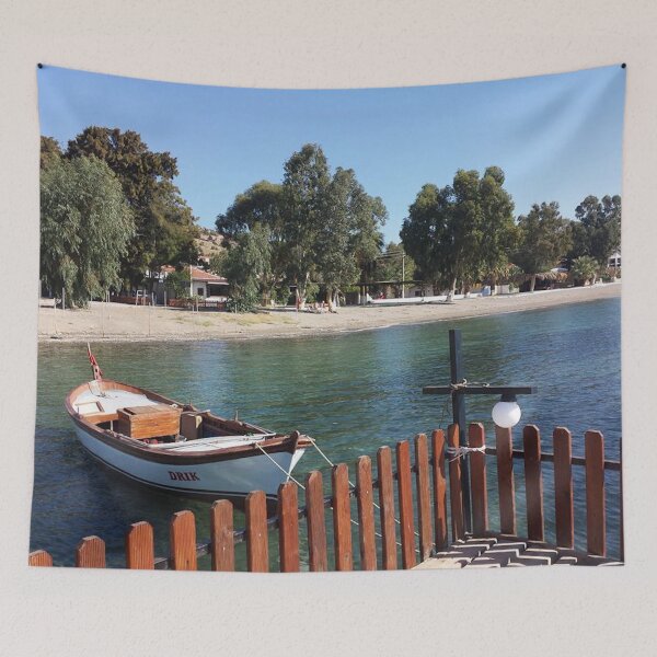 Item preview, Boat in a quiet Foça, Turkey designed and sold by Ksaavet.